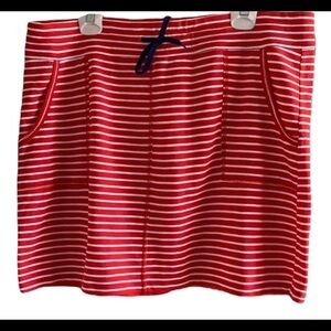 JONES New York orange/white striped tennis skirt size XL